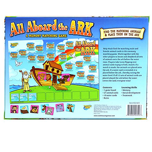 Continuum Games - All Aboard The Ark Board And Matching Game - Kids Ages 4 And Up