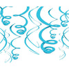 amscan Bright Blue Hanging Swirl Decorations (12ct)