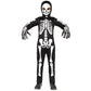 Sicypoty Kids Skeleton Costume Glow In The Dark Halloween Bone Bodysuit With Skeleton Hood Mask Black 8-10Years