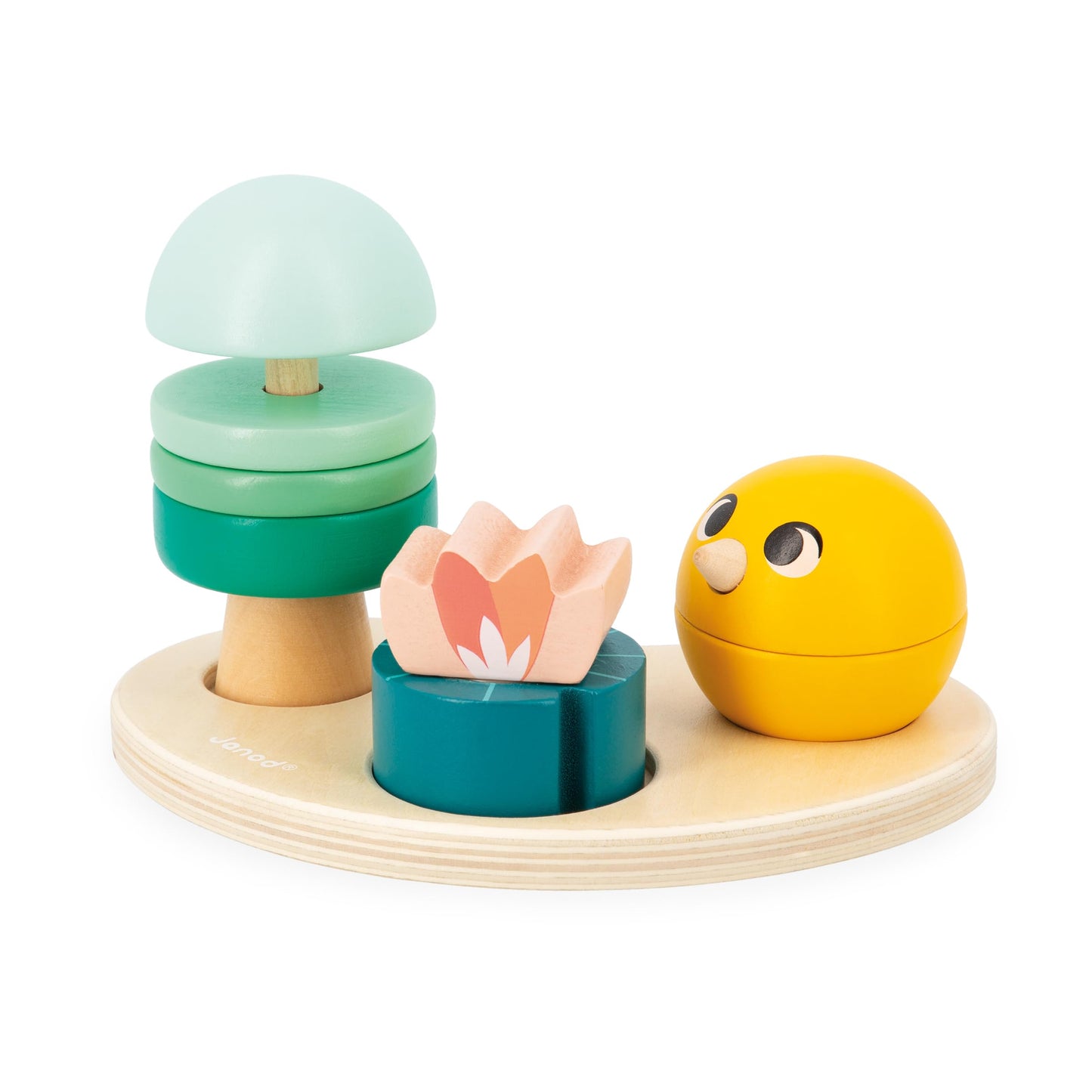 Janod - Baby Play Box - Childrens Toy 18 Months - Stimulus Toys with Wooden Puzzle - Baby Motor Skills - Activity Toys and Psyc