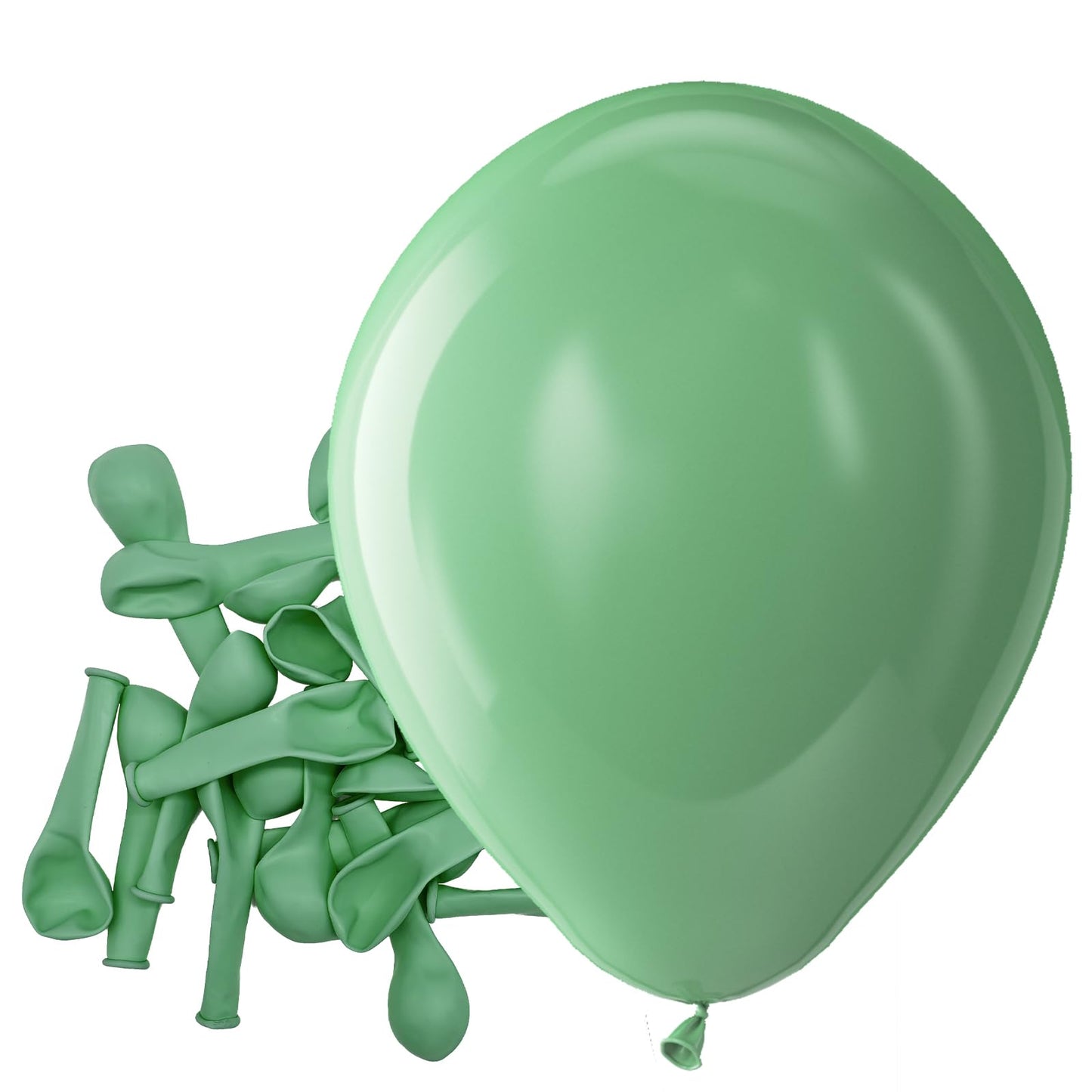 Bezente Sage Green Latex Party Balloons - 150 Pack 5 Inch Round Helium Dusty Green Olive Balloons For Birthday Graduation Baby S