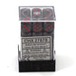 Chessex Dice d6 Sets: Velvet Black with Red - 12mm Six Sided Die (36) Block of Dice