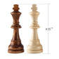 Amerous Chess Pawns Wooden Chessmen with 4.55 King Nature Wood Chess Pieces Hand Carved Figure Figurine  French Staunton Style