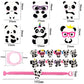 108Pcs Panda Party Supplies Favors Panda Keychains Rings Bracelets Headbands Goodie Bags Stickers Toys Prizes Gift Carnivals For Kids Girls Panda Birthday Party Favor Supplies Goodie Bag Fillers