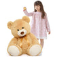 Tezituor 40In Giant Teddy Bear,Big Stuffed Animal Plush,Light Brown Soft Gifts For Baby Shower,Valentine, Christmas, Birthday.