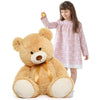 Tezituor 40In Giant Teddy Bear,Big Stuffed Animal Plush,Light Brown Soft Gifts For Baby Shower,Valentine, Christmas, Birthday.