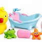 Prime Brands Baby Bath Toy Set For Babies & Toddlers  Bathtub Toy With Mini Tub, Cute Duck, Frog, Starfish & Squeeze Bath Toys 