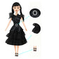 Ttsuimiless 11.5 Inch Girls Dolls, Black Dolls, Black Dress, Halloween Christmas Dolls, Birthday For Girls Fans Kids