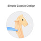 KRAND Wooden Rocking Horse for Toddlers - Classic Blue Ride-On Toy with Pedal and Safe Backrest, 31.5x9.8x20.5 inches