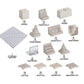 Monster Adventure Terrain- 141Pc Paintable Cavern Set W Baseplate- Fully Modular & Stackable 3-D Tabletop World Builder Compatib