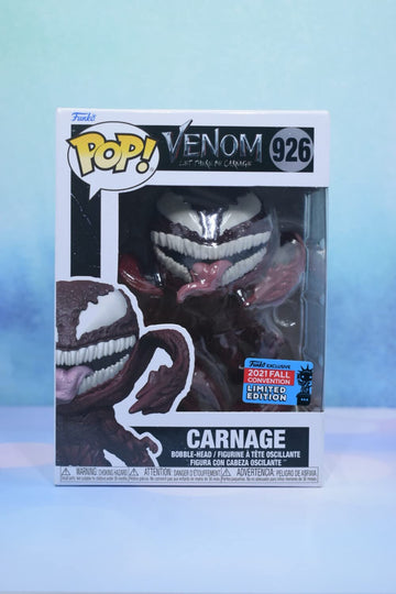Funko Pop Marvel Venom Carnage 2021 Fall Convention #926 - Exclusive Special Edition - Marvel Pop Figure, Multicoloured, One Size