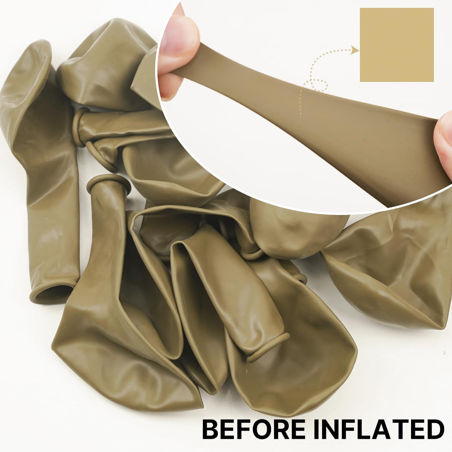Partywoo Tan Balloons, 100 Pcs 12 Inch Boho Tan Balloons, Light Brown Balloons For Balloon Garland Or Balloon Arch As Birthday Party Decorations, Wedding Decorations, Baby Shower Decorations, Tan-F19