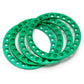 RCLIONS 4pcs Aluminum Replacement Wheel Rim Beadlock Ring for 1:10th RC Crawler Car 1.9'' RC Wheels/Rims (Green)