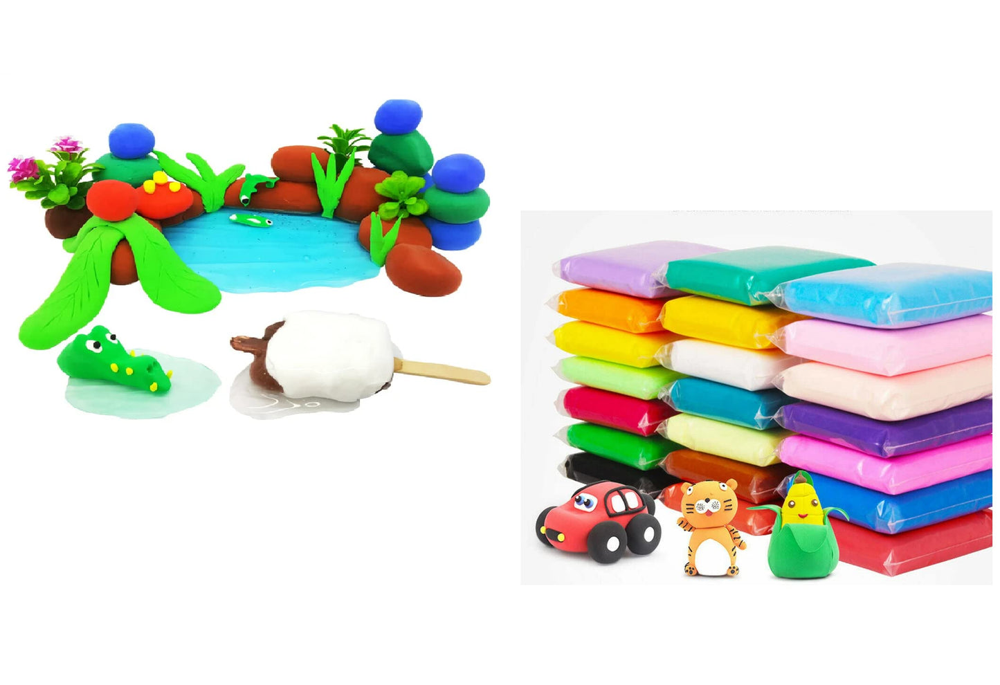 Majik Colors Modeling Clay Kit With 3 Sculpting Tools For Kids Gift For Boys And Girls