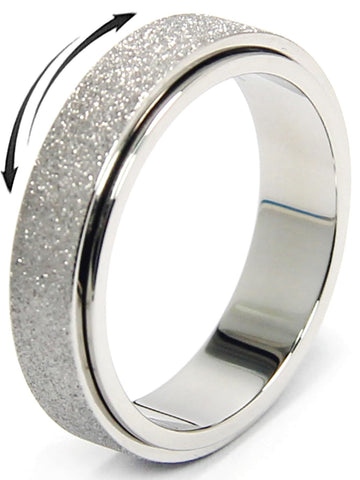 Mhwtty Fidget Spinner Ring Stainless Steel Anxiety Ring For Women Fidget Toys Adults Fidget Rings Anxiety Toys Fidget Spinner Ri