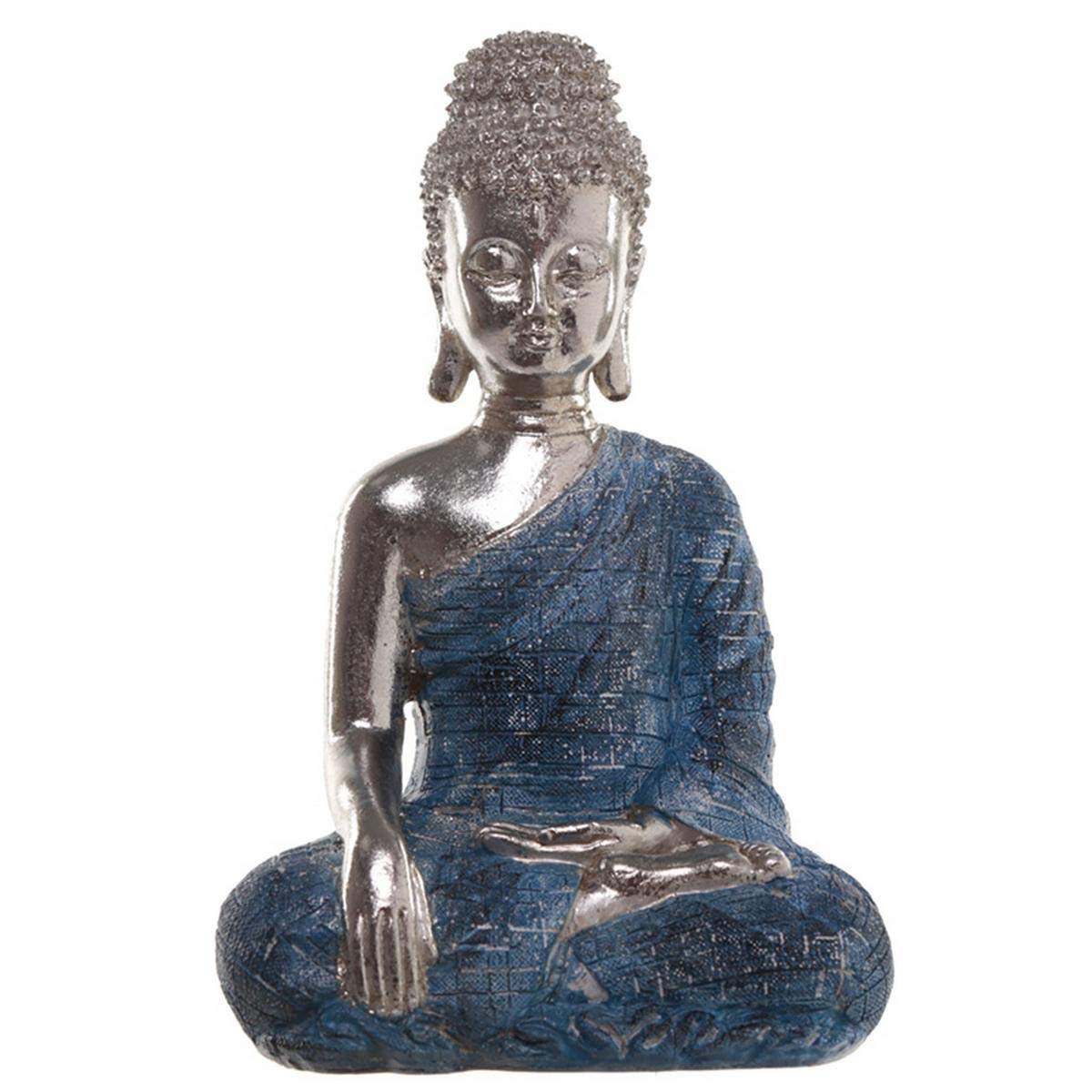 Puckator Thai Buddha Figurine-Metallic Meditation (1 Supplied), Height 21Cm Width 14Cm Depth 10Cm, Multi