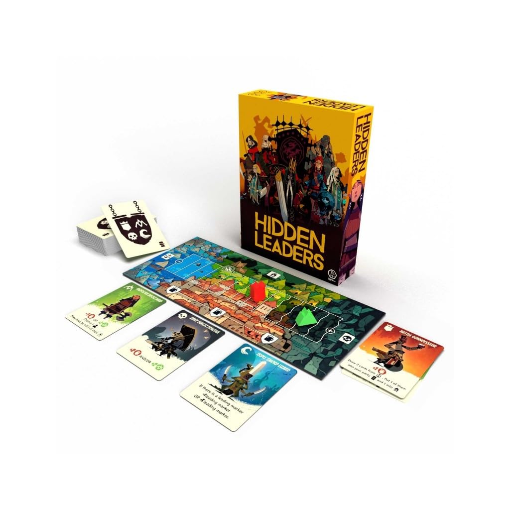 BFF Games Hidden Leaders Board Game - Strategy Game for 2-6 Players, Ages 10+, Multicolor, Model MTGBFFHID001529