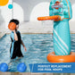 Dilabnba 6 Inches Mini Basketball Toy Set For Kids (Deflated/Pump Included) Over The Door Mini Hoop Basketball Replacements For Kids Teenagers For Pool, Indoors, Outdoors (Blue)