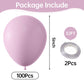 Kalor Pastel Pink Balloons,100 Pcs 5 Inch Mini Matte Latex Balloons For Balloon Garland Arch, Birthday Decoration, Wedding Party, Baby Shower Decorations