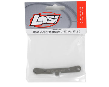 Rear Outer Pin Brace, 3.5T/3A: 8T 2.0 by Team Losi