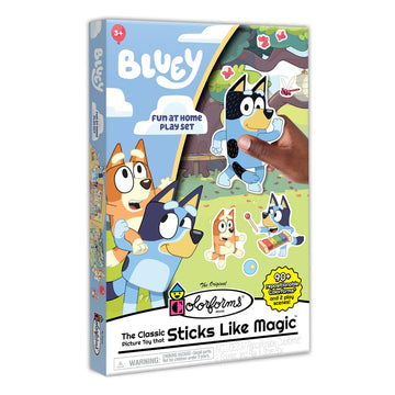 Colorforms Bluey Set - Repositionable Pieces Stick Like Magic - Scenes And Pieces From The Show Bluey For Storytelling Imaginati
