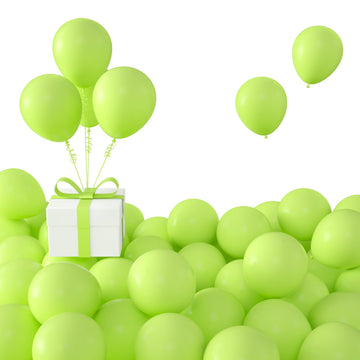 Kalor Lime Green Balloons,100 Pcs 5 Inch Mini Matte Latex Balloons For Balloon Garland Arch, Birthday Decoration, Wedding Party, Baby Shower Decorations