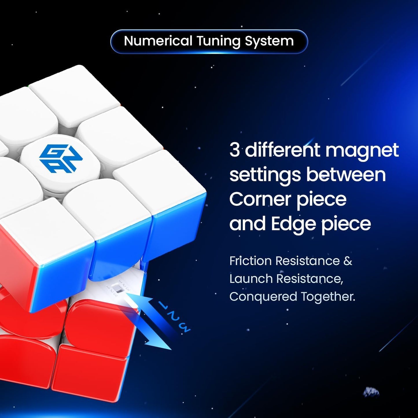 Bukefuno Gan 14 Maglev Uv 3X3 Magnetic Magic Cube Speed Puzzle Gan14 Maglev Uv 3X3 Stickerless Cube Magic Gan14 M Uv 3X3X3 Gans 56Mm Cubes 2023 Flagship (Uv Coated Glossy)