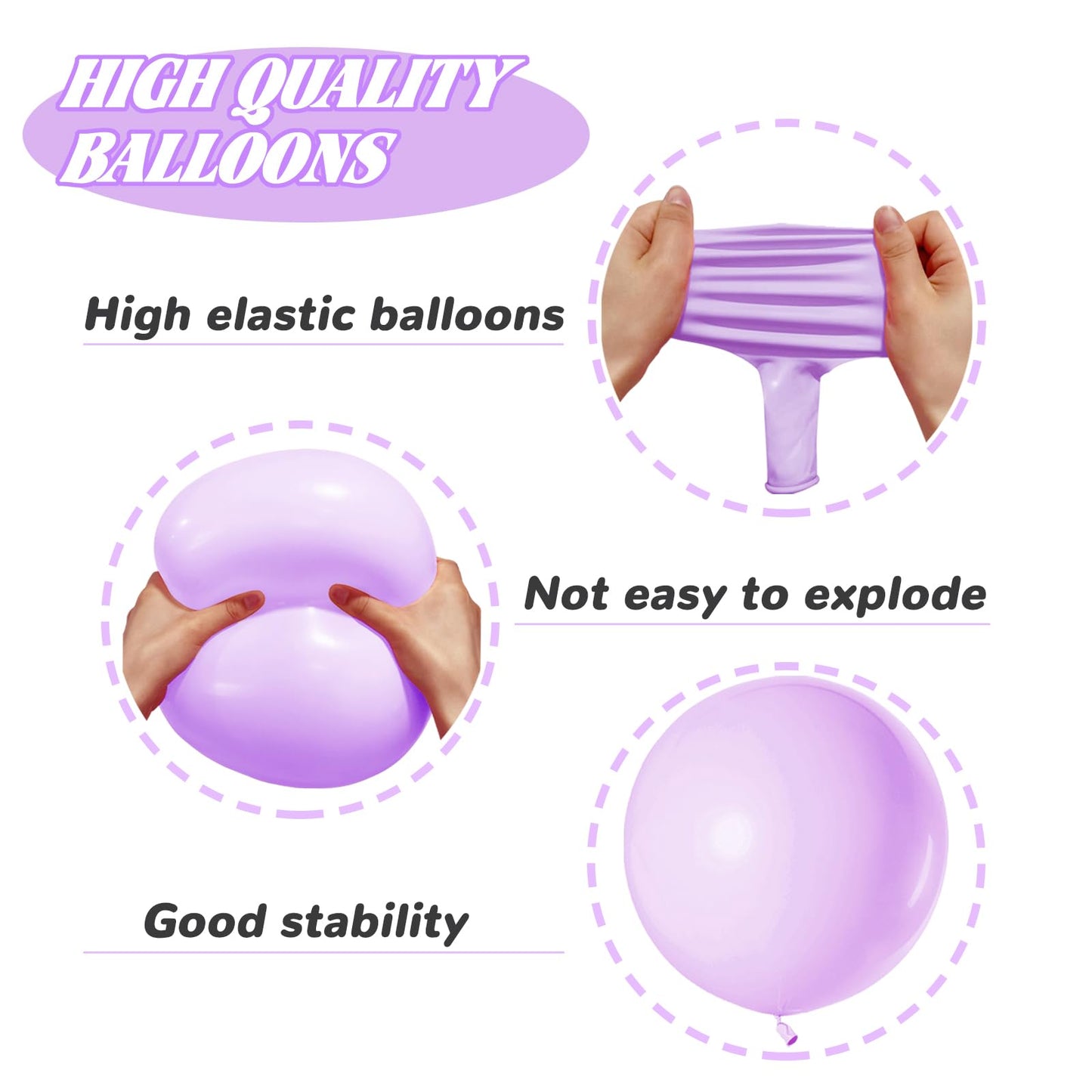 Pastel Purple Balloons,100 Pcs 12 Inch Pastel Purple Latex Balloons, Pastel Purple Balloons For Party Decoration,Birthday Decora