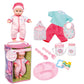 Toysmith Deluxe Baby Ensemble 12- Piece Doll Playset - 11 1/2'' Soft Body Doll With Change Of Clothes (Clothing May Vary)