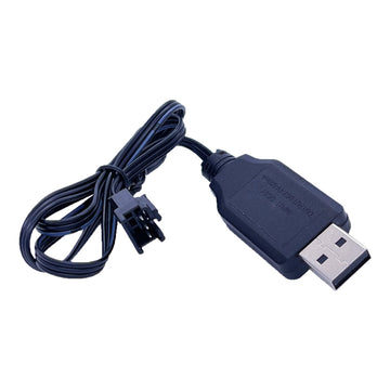 Threeking 7.4V 600mAh Rechargeable Li-ion Battery SM-3P Joint with USB Charger for Remote Control Car Toys