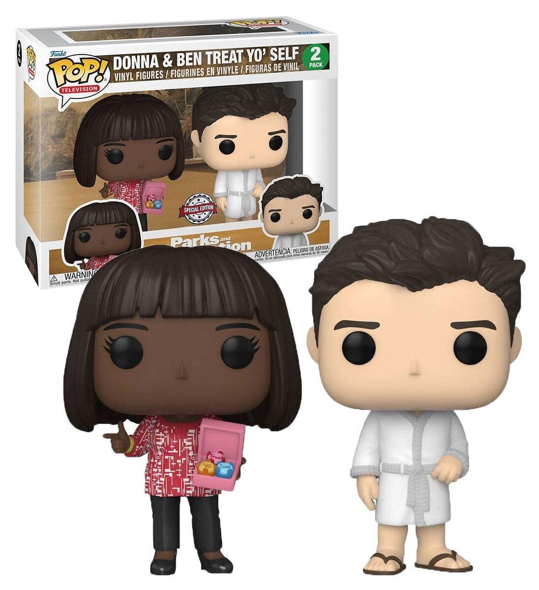 Funko Pop! Tv: Parks & Recreation - 2Pk Donna & Ben Treat Yo'Self Targetcon