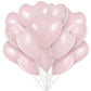 TONIFUL 30Pcs 18 Inch Baby Pink Heart Balloons Pastel Pink Heart Shape Foil Mylar Balloons Decoration for Birthday Valentines D
