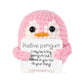 Boxob Positive Penguin Doll, 2.6 Inch Funny Potato Knitted Penguin Toy With Positive Card Woolen Cute Positive Penguin Crochet Plushies Cheer Up Gift For Friends Encouragement Decoration