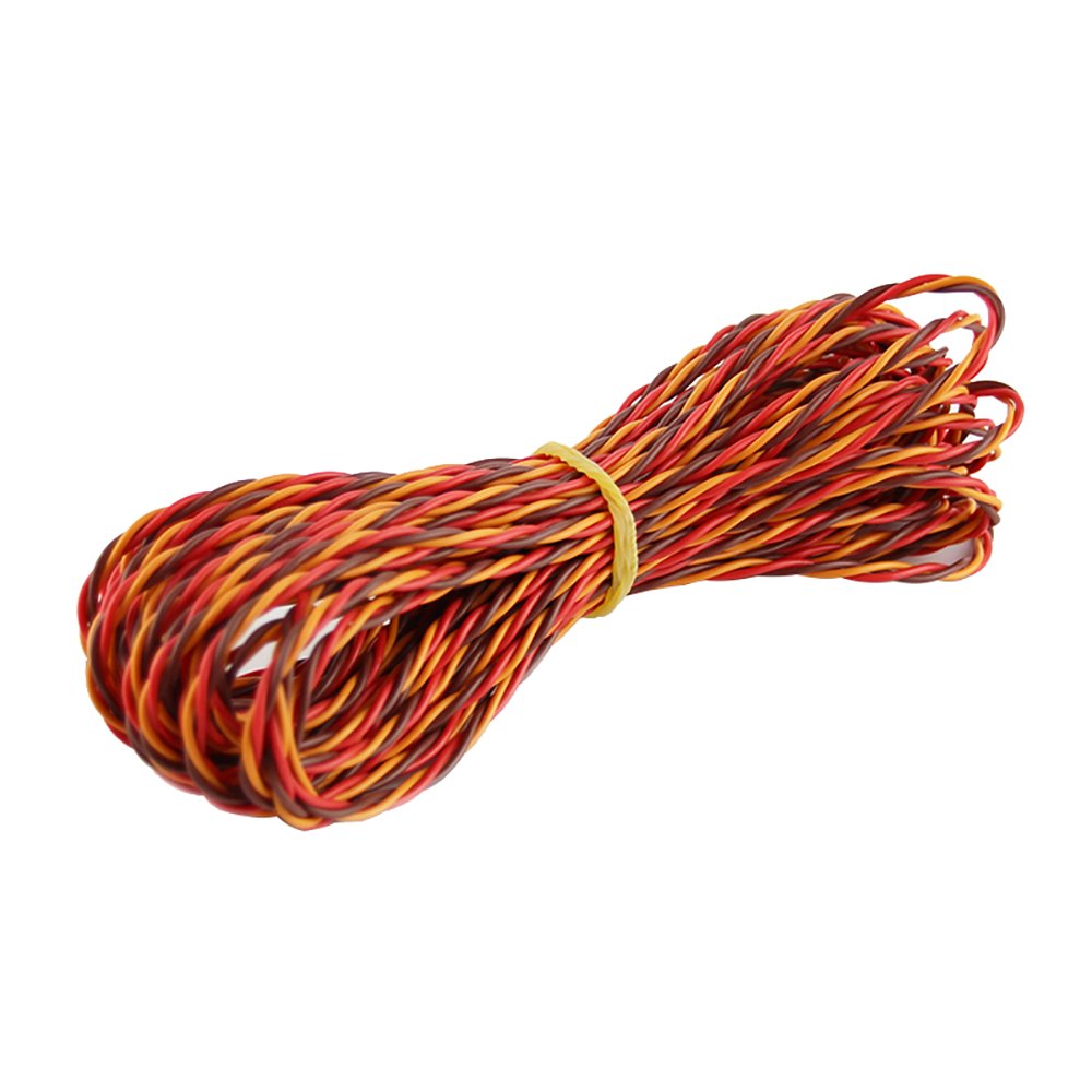 OliYin Servo Cable 3p line 32 feet for Futaba JR Hitec RC Twisted servo Hobby Model Aircraft Wiring 30 Coresx0.08