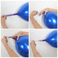 Chrome Blue Balloons 12 Inch, Double-Layered Metallic Royal Blue Balloons, Shiny Thick Chrome Metallic Dark Blue Latex Helium Balloons For Boys Men Birthday Graduation Party Decoration Supplies