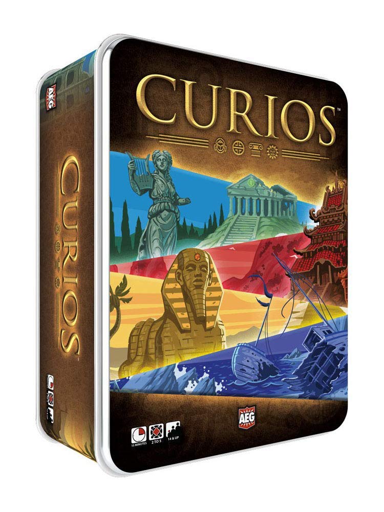 AEG Curios - The Curiously Cool Board Game of Treasure Hunting Fun, Quick Play, Easy to Learn, Bluffing, 2 to 5 Players, 15-20 M