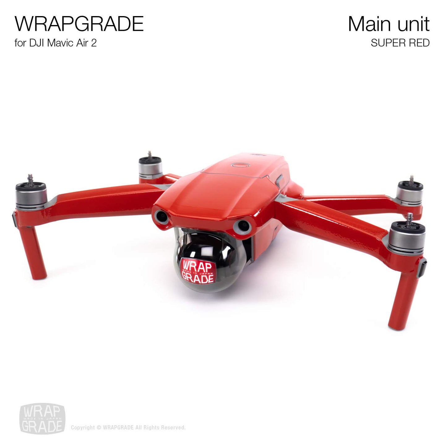Wrapgrade Main Unit Skin Compatible With Dji Mavic Air 2 (Super Red)