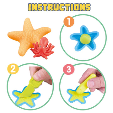 Vconejo Color Dough Toys Dough Accessories Set Creations Tools For Kid 2-4-8 Years (Ocean World)