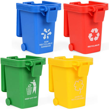 Nunkitoy Trash Can Toy,Garbage Truck'S Trash Cans, Mini Curbside Vehicle Garbage Bin Trashcan Great For Kids Toddlers (2 Inches)