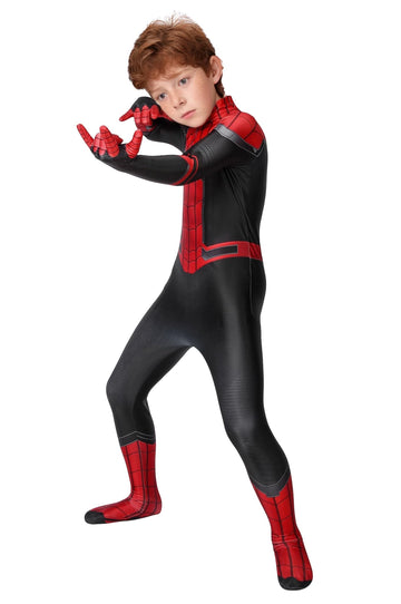 Nbvbfuy Kids Superhero Costume With A Mask Full-Body Elastic Bodysuit Sets Halloween Cosplay Jumpsuit, 140