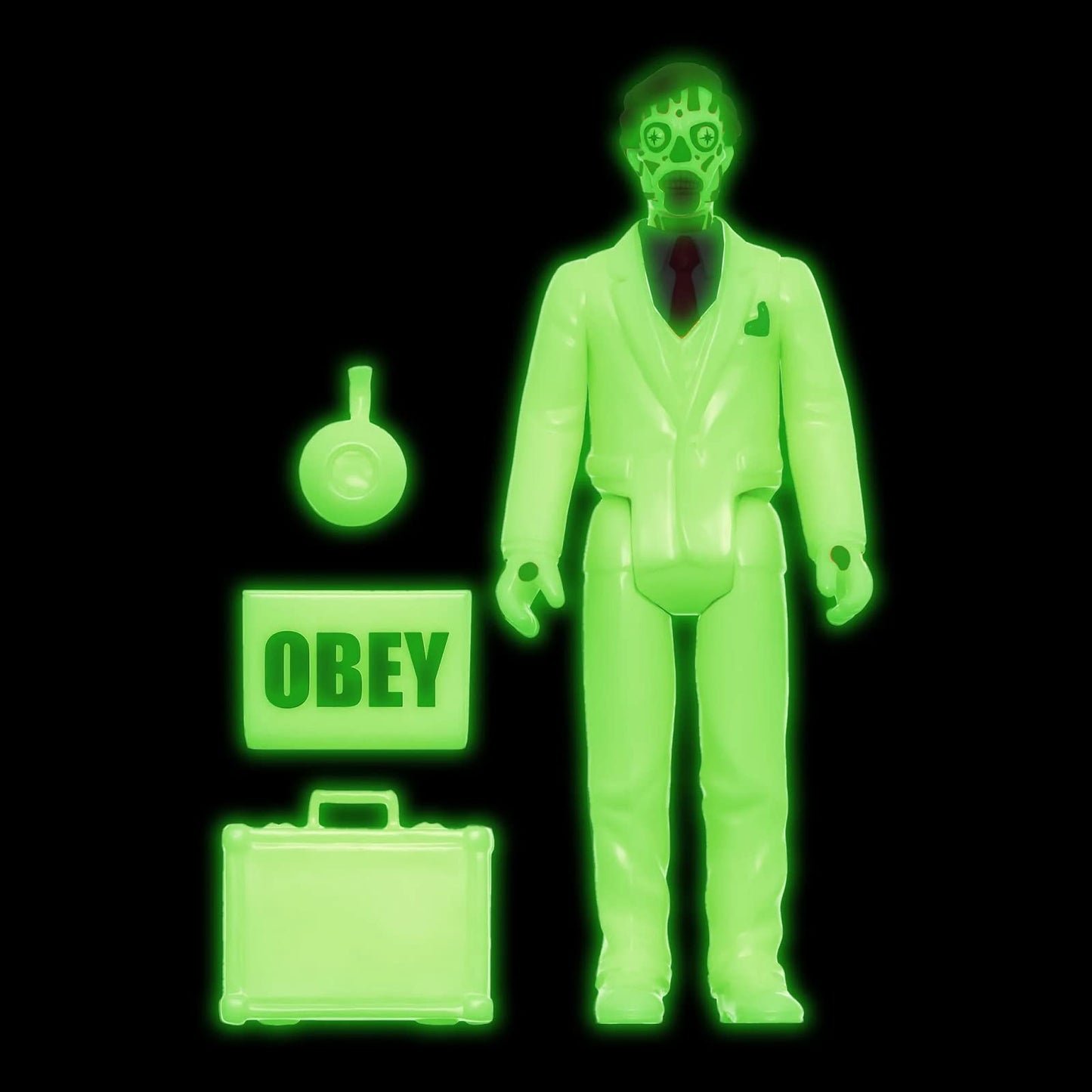 Super7 They Live Male Ghoul (Glow) - 3.75' They Live Action Figure With Accessories Classic Horror Collectibles And Retro Toys
