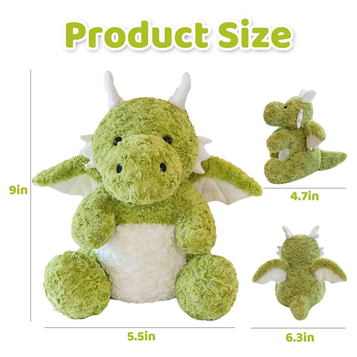 2 Pack 9 Dragon Stuffed Animal  Cute Dragon Plush Toy  Birthday Gifts for Kids Boys Girls