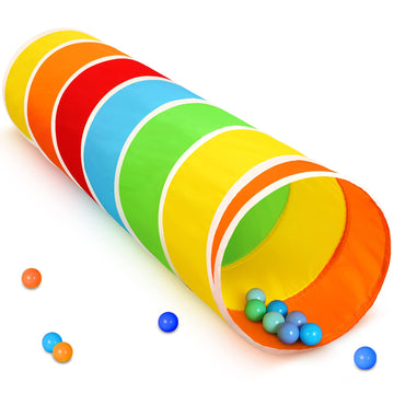 Kids Play Tunnel Tent For Toddlers, Colorful Pop Up Crawl Tunnel Toy For Baby Or Pet With Breathable Mesh, Collapsible Gift For Boy And Girl Play Tunnel Indoor And Outdoor Game (Colorful Play Tunnel)
