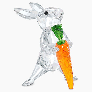 Swarovski Rabbit With Carrot, Clear, Orange