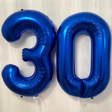 Navy Blue 30 Balloon Numbers,40 Inch Dark Blue 30 Birthday Balloons Large Foil Mylar Balloons Number 30 For Birthday Party Anniversary Decorations
