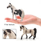 Wonwontoys 5Pcs Farm Animal Figure Horse Toys Knabstrupper Pinto Tennessee Camargue White Horse Table Decorations Children'S Cognitive Toys For Boys Girls Christmas Scene Decoration Cake Decoration