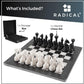 Radicaln Marble Chess Set Storage Box 15 Inches Black And White Handmade Chess Sets For Adults - Chess Board & 32 Chess Pieces - Board Chess Game