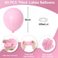 Jobkoo Pastel Pink Balloons 5 Inch, 60 Pcs Small Baby Pink Balloon Light Pink Latex Balloons 5'' Mini Matte Pale Macaron Pink He