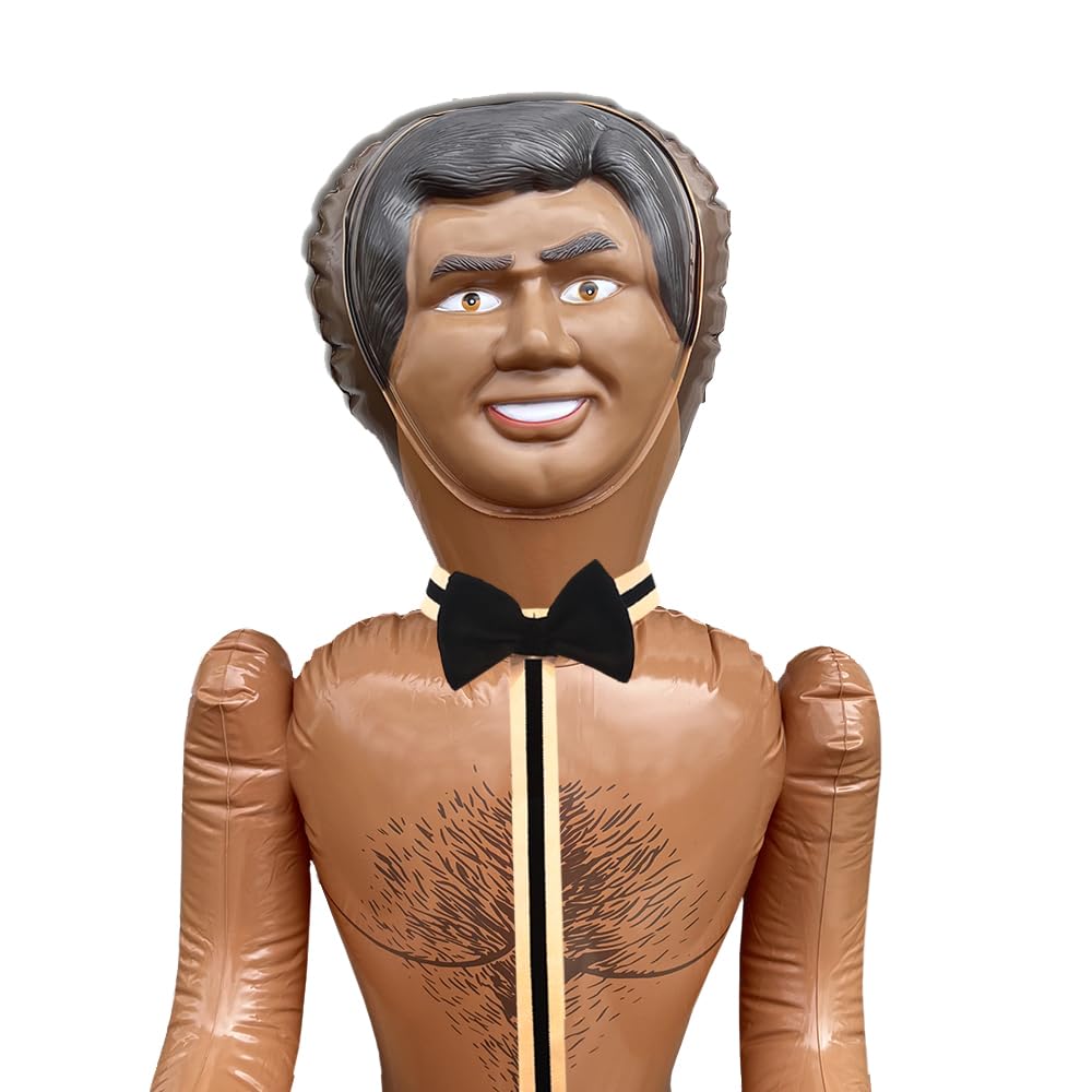 Merrimix - Isaac Inflatable Blow Up Doll with Chippendale Costume, Gag Gifts for Men, Bachelor Party Favors and Decorations Bach