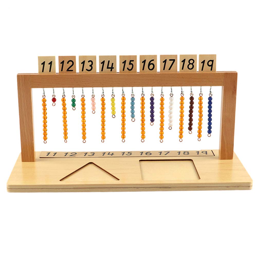 Montessori Hanger for Color Bead Stairs With Teen Beads  Preschool Learning Material, Math Early Development Toy for Kids
